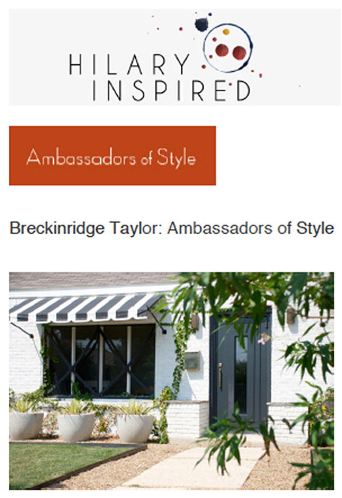 Hilary Inspired Ambassadors of Style - Breckinridge Taylor