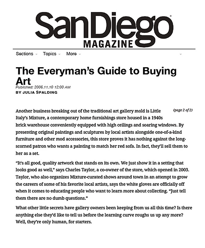 San Diego Magazine Online article