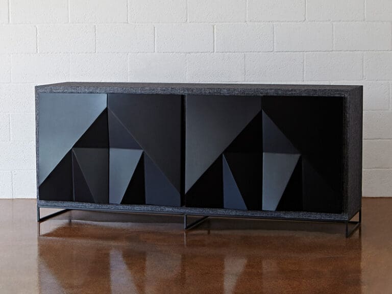 black custom designed furniture piece